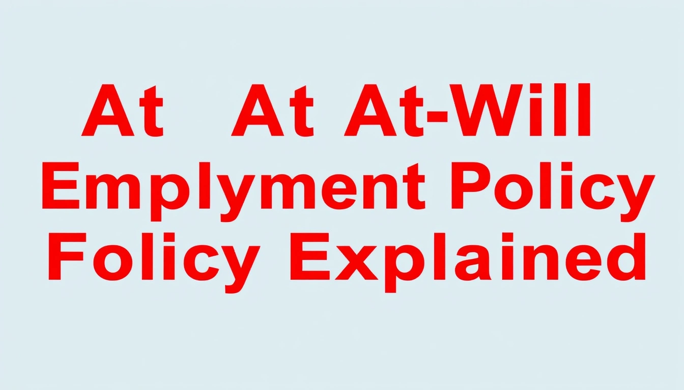 At-Will Employment Policy Explained for Employers At-Will Employment Policy Explained for Employers