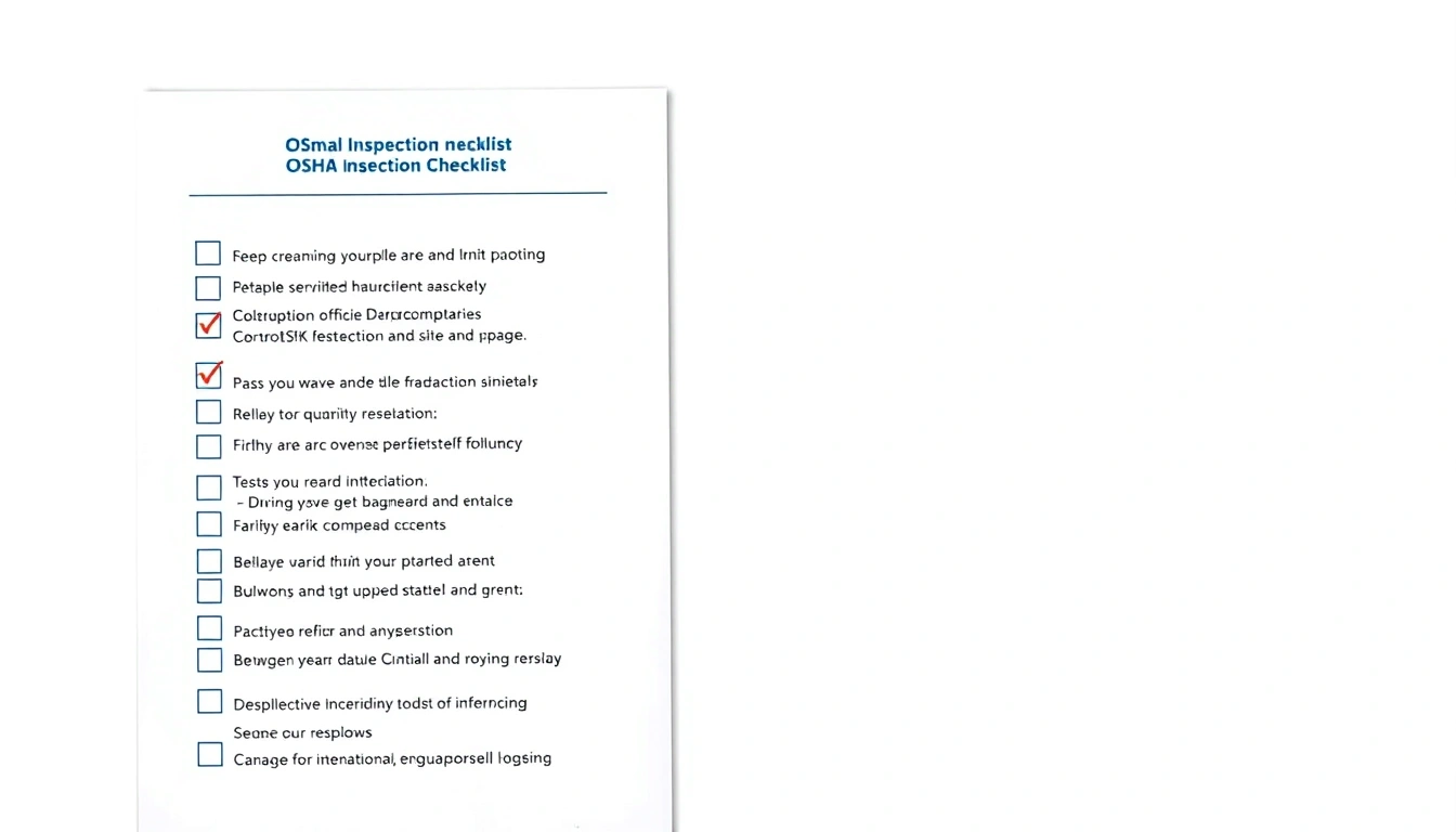 OSHA Inspection Checklist for Small Businesses OSHA Inspection Checklist for Small Businesses