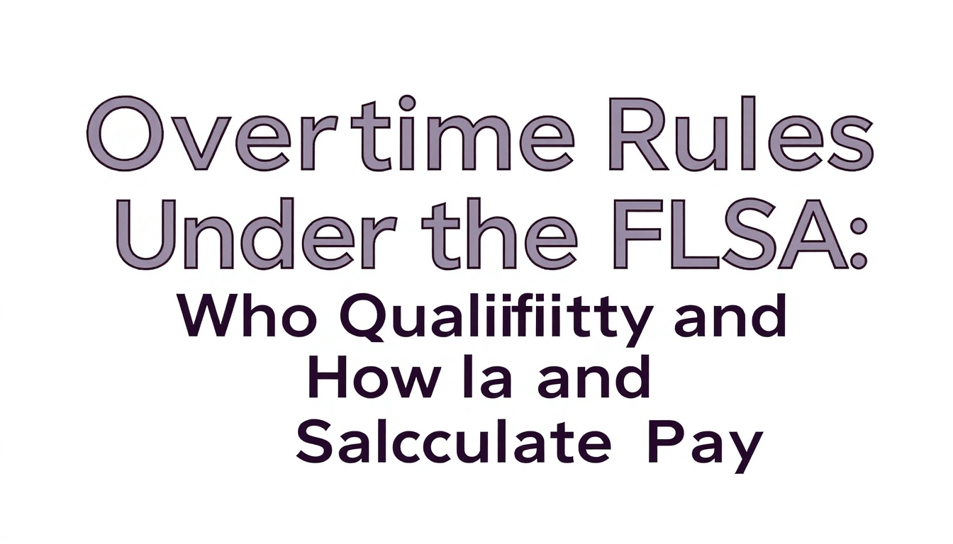 Overtime Rules Under the FLSA: Who Qualifies and How to Calculate Pay