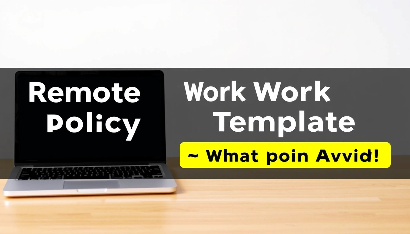 Remote Work Policy Template: What to Include and What to Avoid Remote Work Policy Template: What to Include and What to Avoid